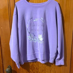 a new day Purple Sweatshirt